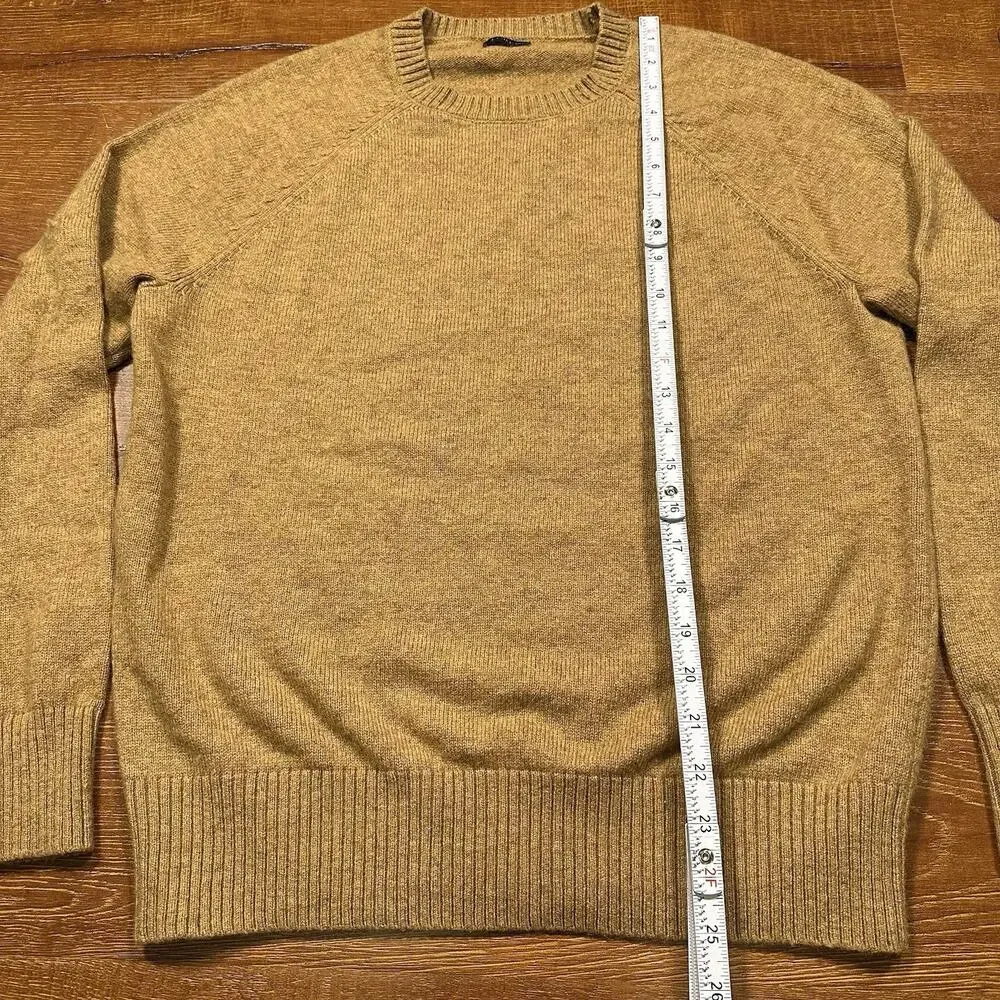 J Crew Sweatshirt Mens S Brown Oversized Lambs Wool Blend Sweater Preppy Luxury